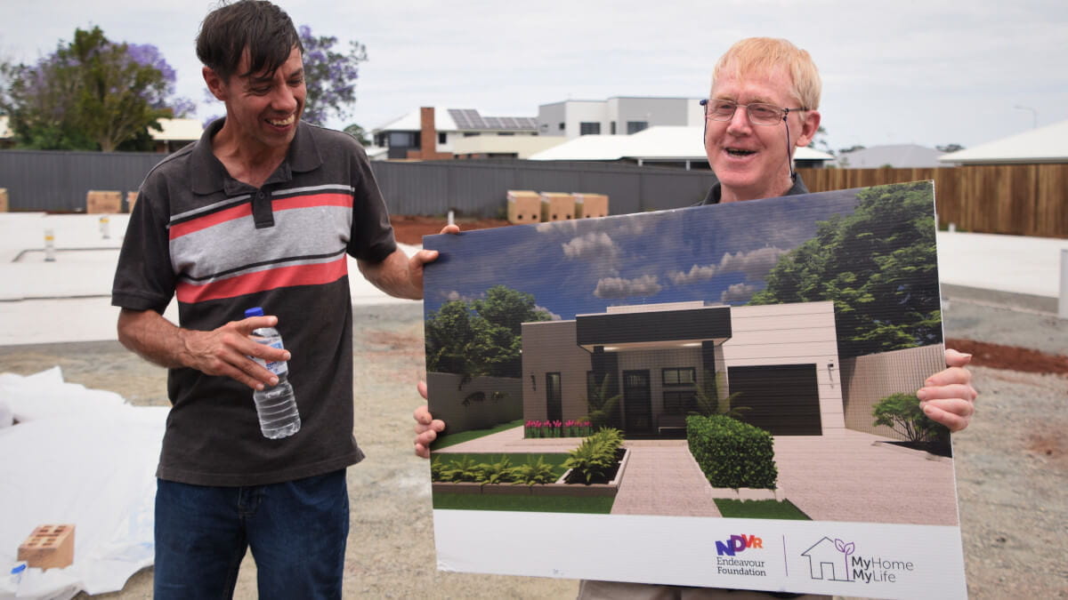 Scott and Michael are excited about their new fully accessible home in Toowoomba.