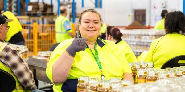 happy-employee-packing-coffee