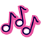 L and L Hub Activity Icons_RGB_Pink_Music 02_Positive