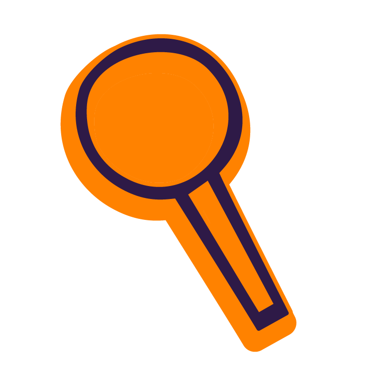 EndeavourIcons-NEG-Orange_MagnifyingGlass